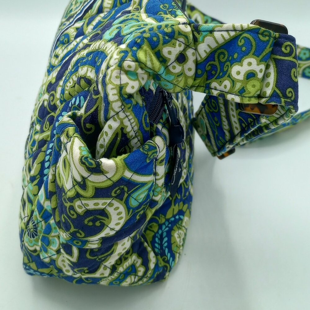 Vera Bradley Rhythm & Blues Retired Hipster Crossbody Paisley Floral Blue Green - Picture 7 of 15